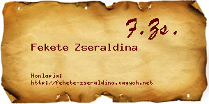 Fekete Zseraldina névjegykártya